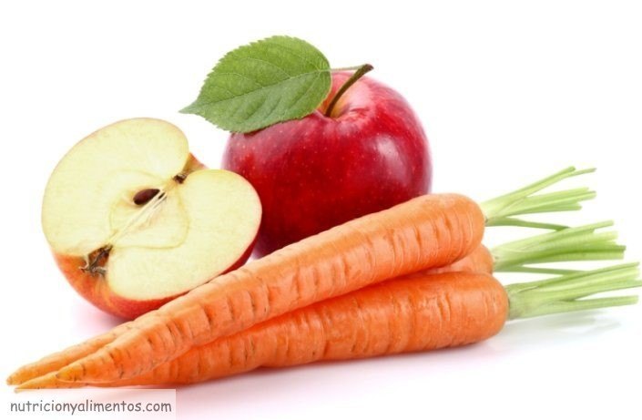 manzana y zanahoria envejecimiento